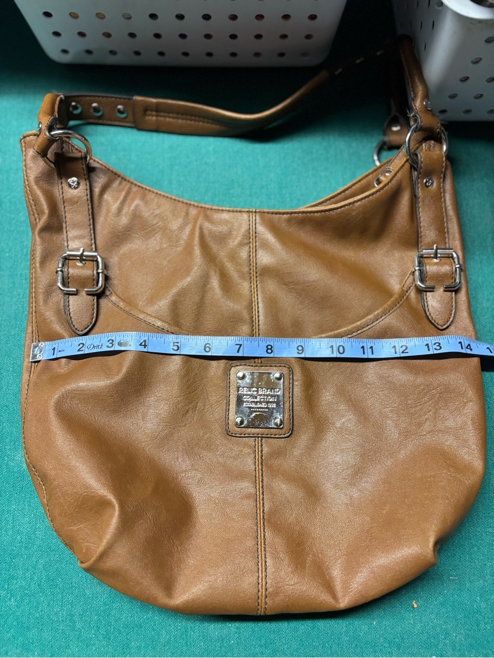 Relic Brown Leather Shoulder Bag -